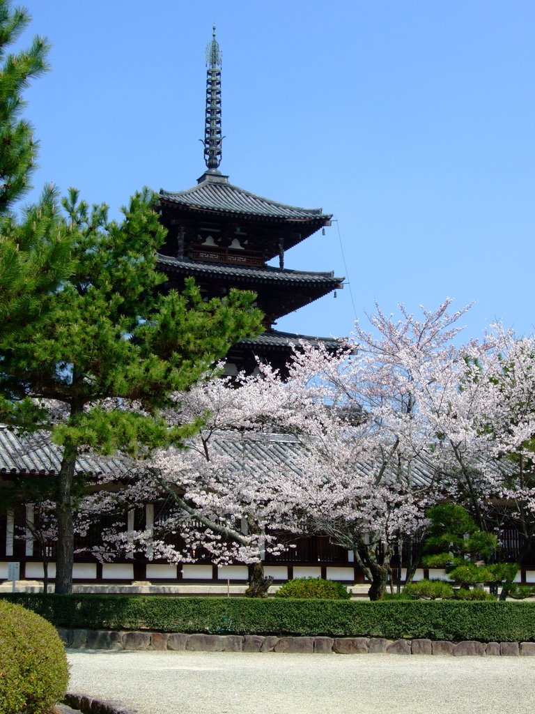 Pagoda at Horyuji by Chouden Boy