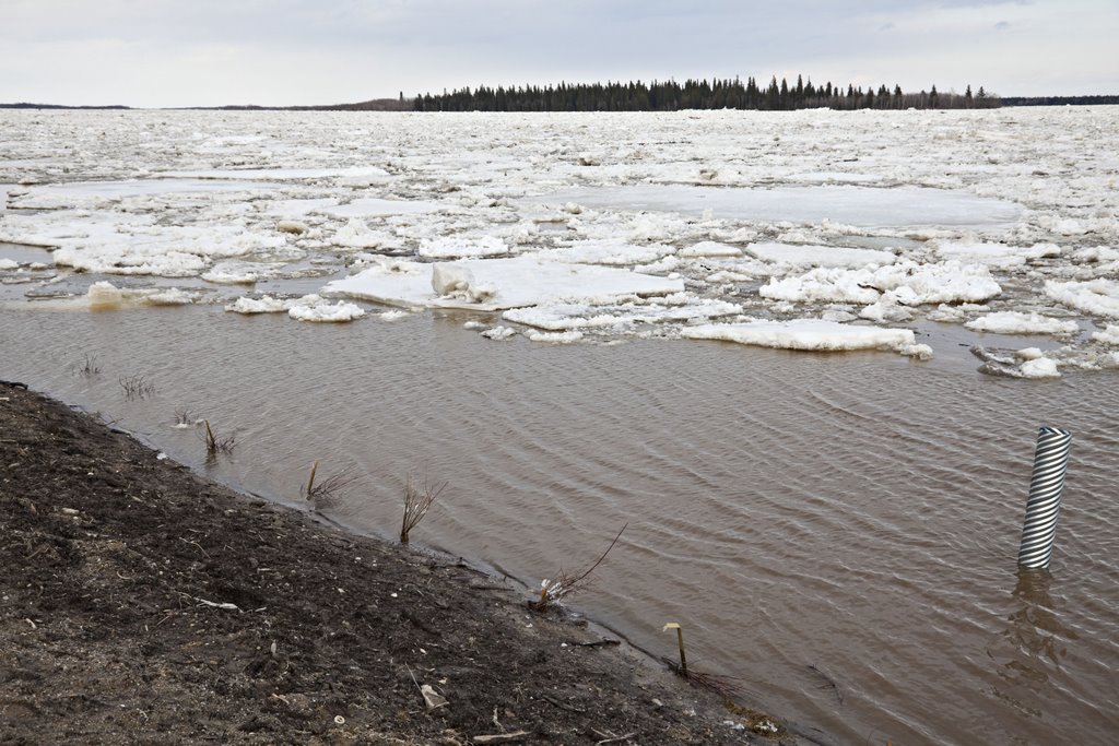 Ice between Butler island and mainland by Paul Lantz