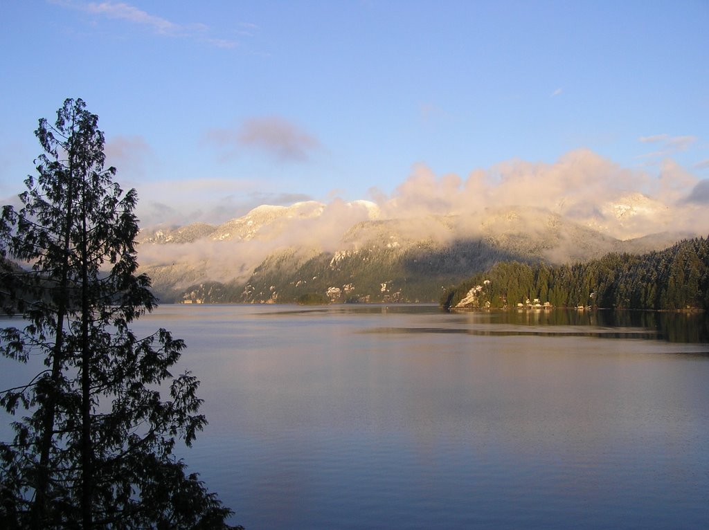 1840 Naomi (View up Indian Arm) by JOE BOWEN