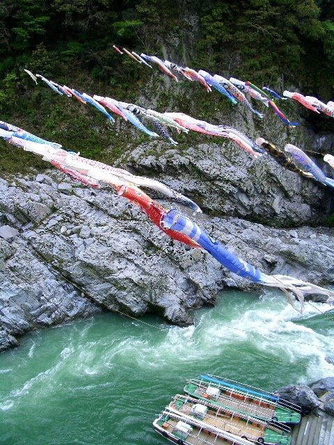 大歩危 鯉のぼり Carp streamers by ore_p