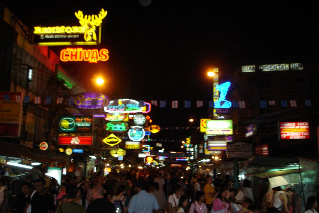 Khao San Road at Night by Sander Spaan