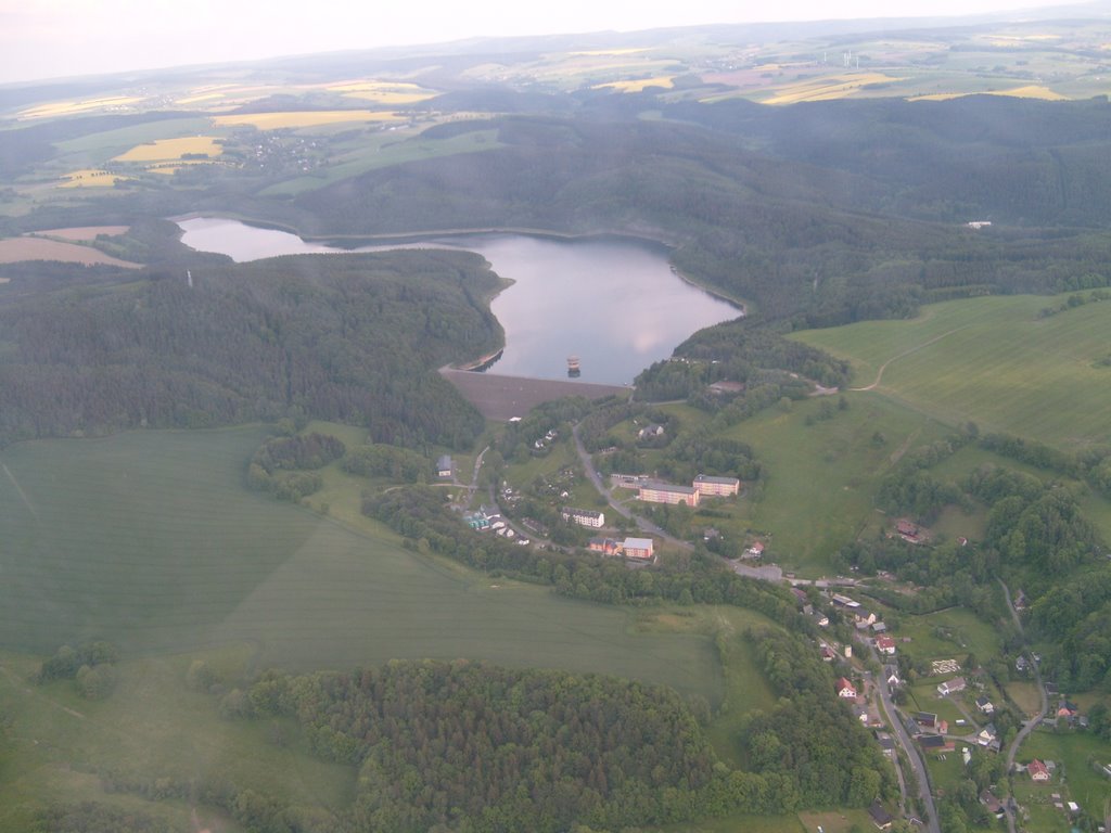 Lichtenberg Talsperre Luftbild1 by Andreas Schumann