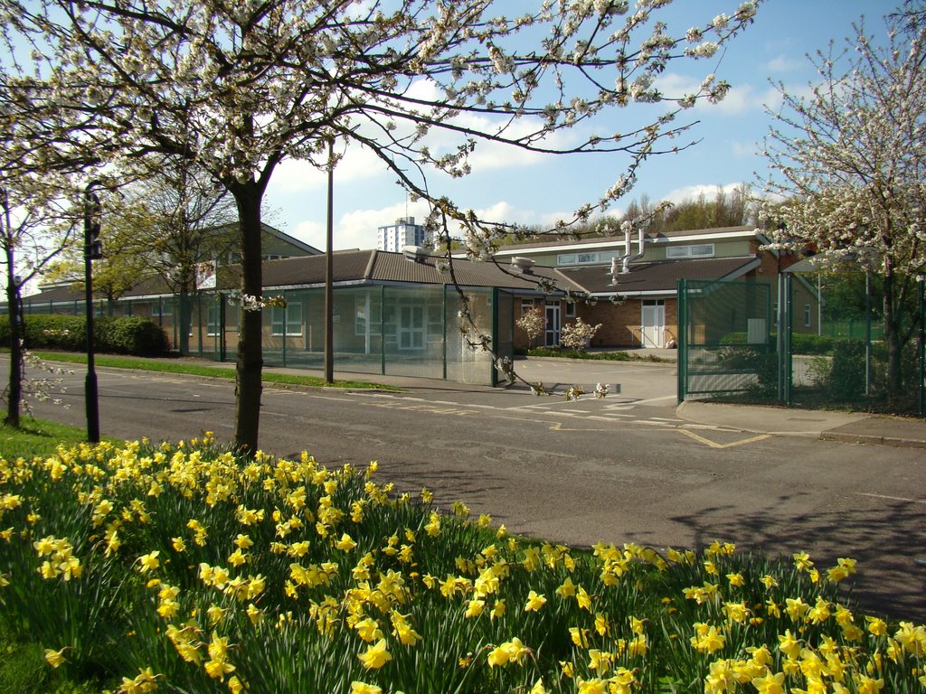 Valley Park primary school in spring, Norton Avenue, Herdings, Sheffield S14 by sixxsix