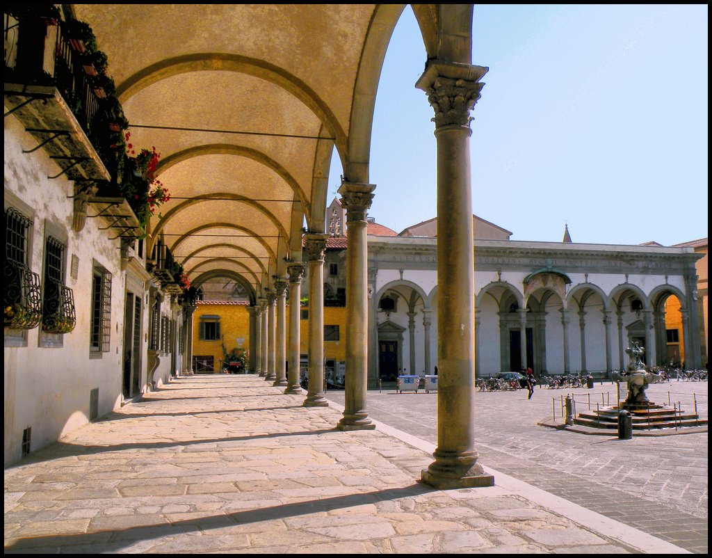 Piazza della Santissima Annunziata loggiato dei Serviti..© by leo1383 by leo1383