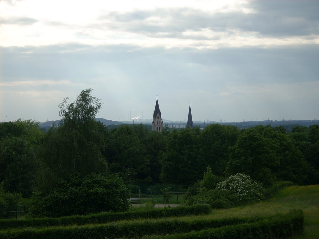 Castrop-Rauxel ehem. Naturhindernis-Pferderennbahn(St.-Lambertus-Kirche/Lutherkirche/Gelsenkirchen Kraftwerk Scholven/Gelsenkirchen Bergwerk Lippe) Mai 2009 by DortmundWestfalica