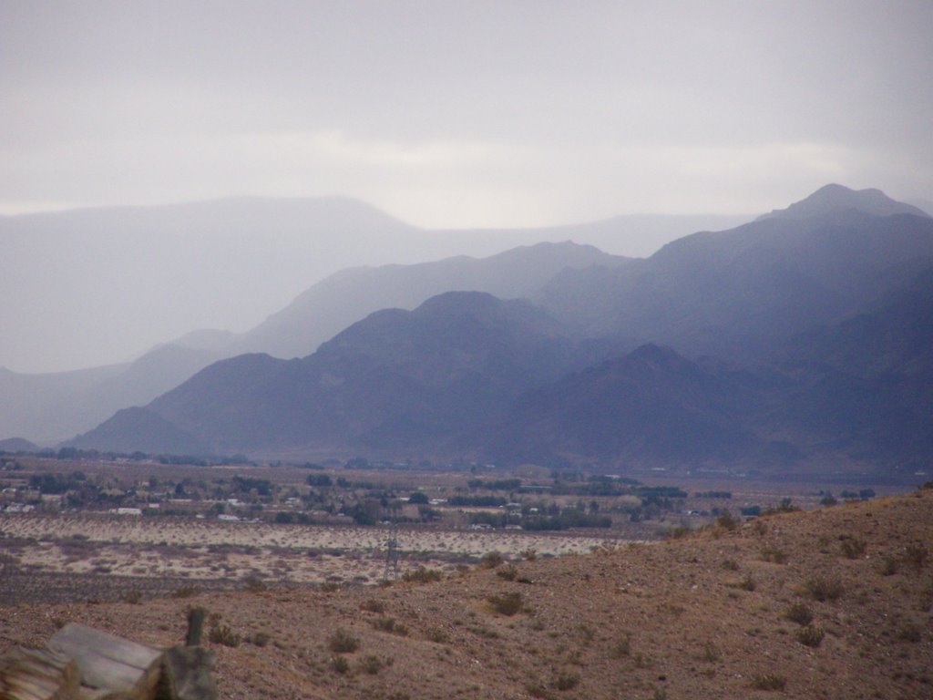 Newberry Mts. in rare rainstorm, March 2007 by renegade4444