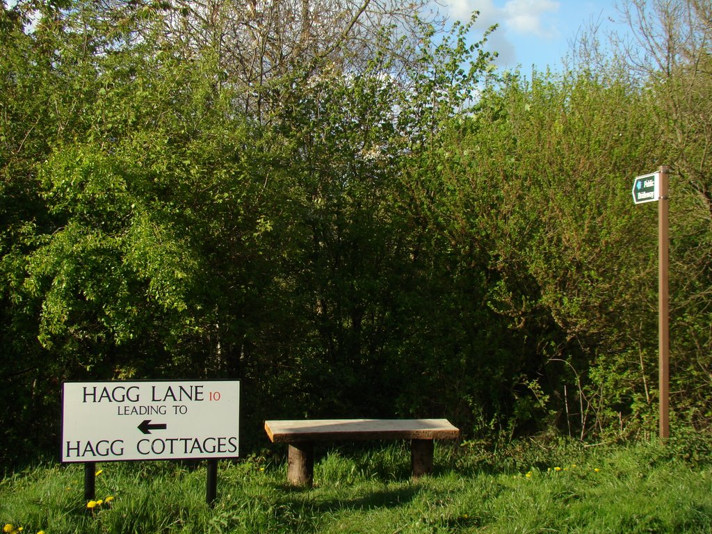 Seat and signs, Rivelin Valley, Sheffield S10 by sixxsix