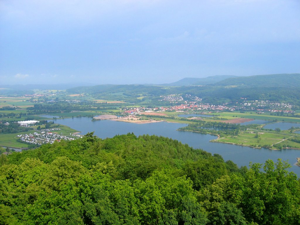 Werratalsee bei Eschwege vom Bismarkturm auf dem Leuchtberg aus by Yarkssen