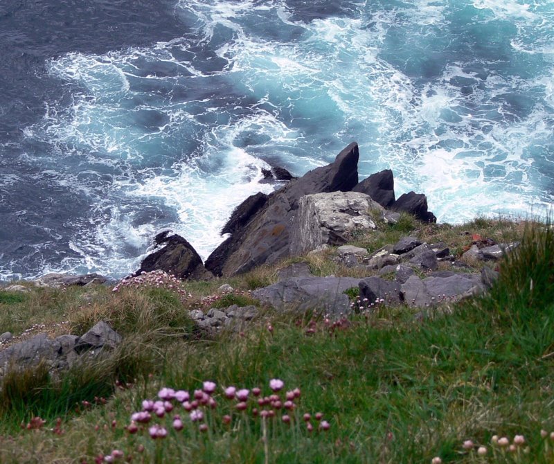 Waves crashing on rocks on Dingle Peninsula, Ireland by Joe Recer by Joe Recer