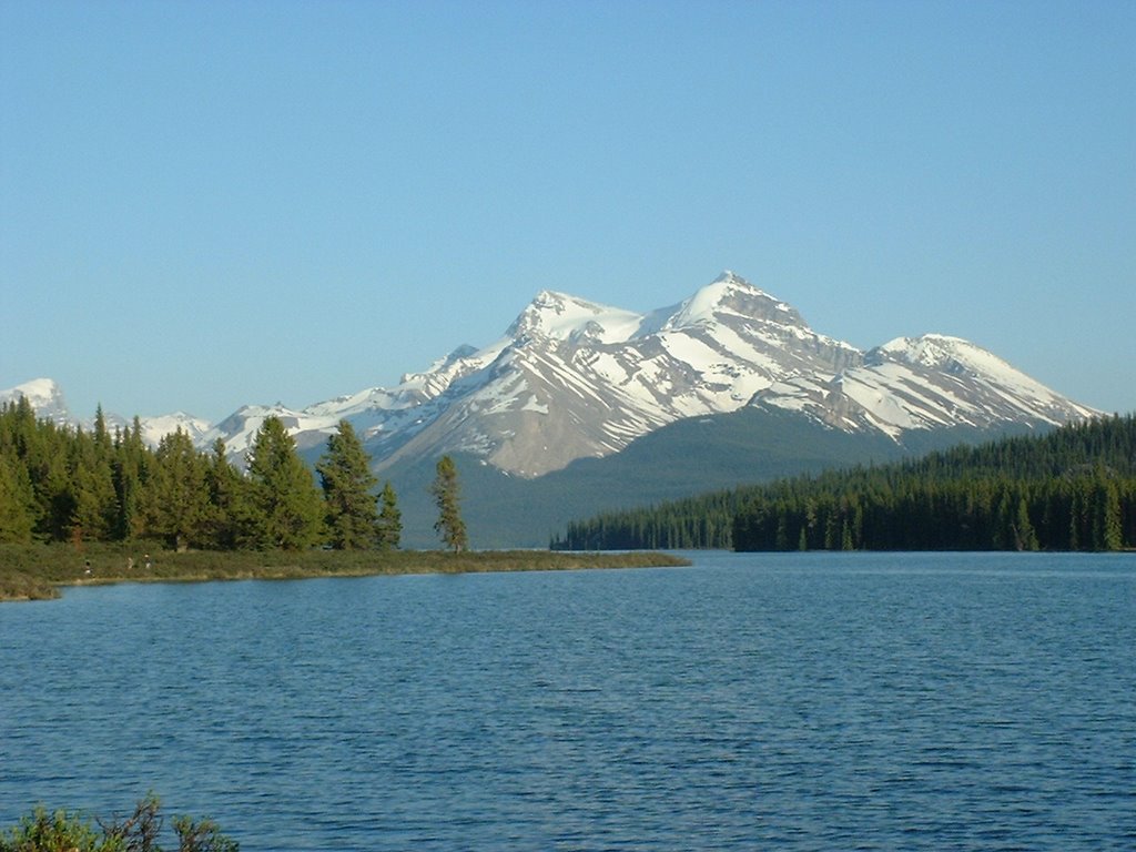 Maligne Lake, near Jasper Alberta by Guy