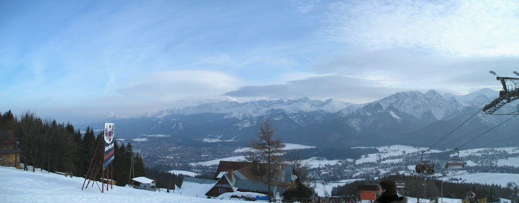 Zakopane - Widok z górnej stacji wyciągu Szymoszkowa by Andrzej78