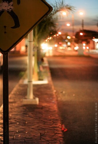 Streets of Progreso at night by Luboslav Ivanko