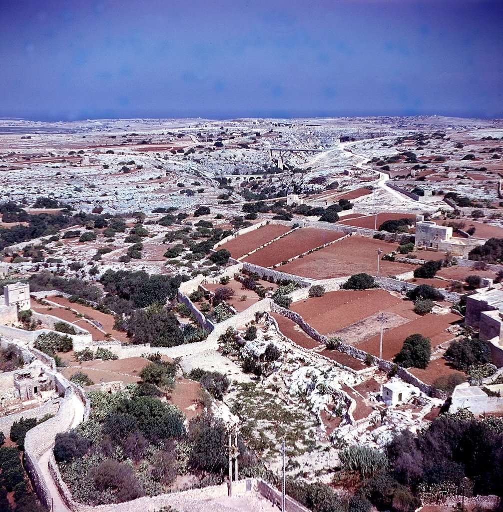 Malta 1958 - Mosta Fort from Mosta Dome by Adrian Allain