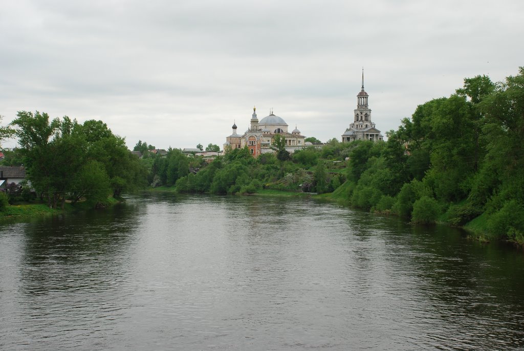 Борисоглебский монастырь - вид с моста через Тверцу by Константин Ломако