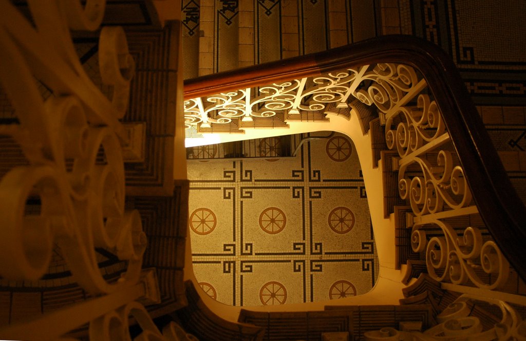 Dunedin, Railway Station, Stair Detail by Dave Edwards