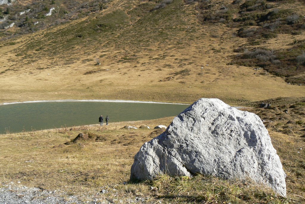 Flexenpass (near Zürs) lake stone, Tirol, Austria, Alps by freebourg