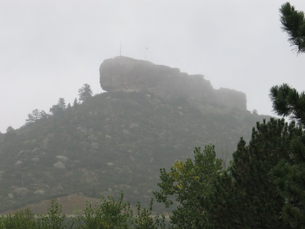 Castle Rock on a rainy day by benz1