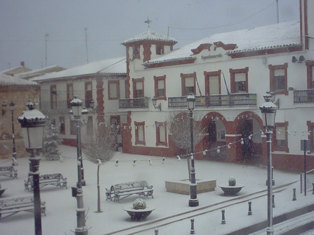 Plaza España con gran nevada by sanescu1