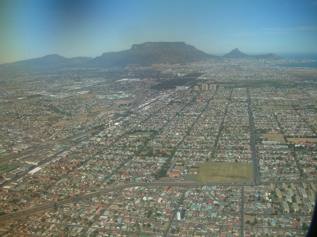 Aerial shot of Cape Town suberbs by Stonemansa