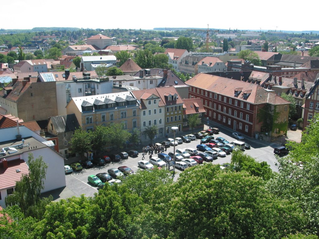 Jakobskirchturm - Blick über Rollplatz zum Dt. Nationaltheater by © R.Möhler