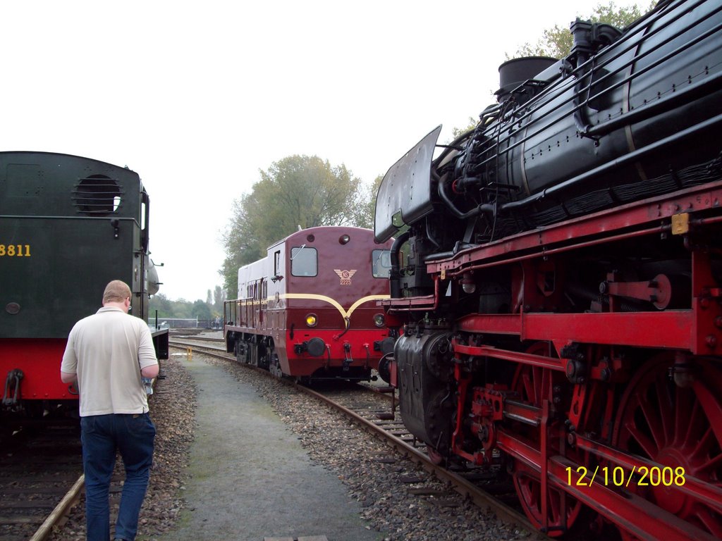 402 12-10-08 SSN Stoomtreindagen 6 Stoomdepot De 41 105 en de 8811 en de 2225 by paklos