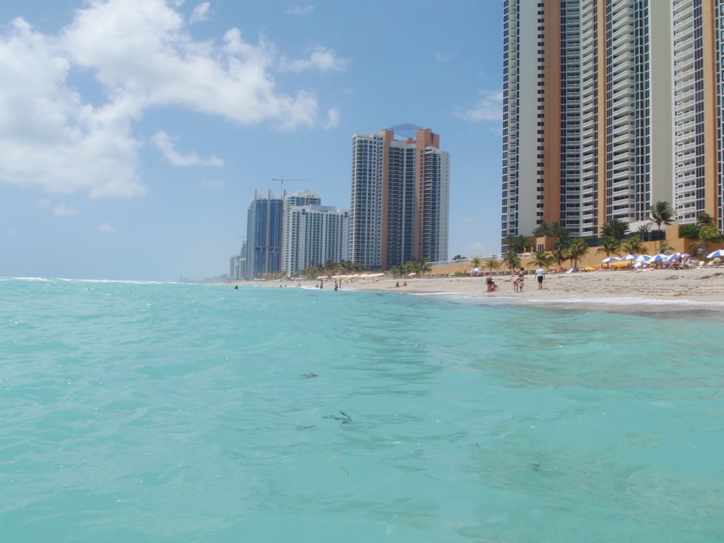 Sunny Isles Beach from the water by ivall