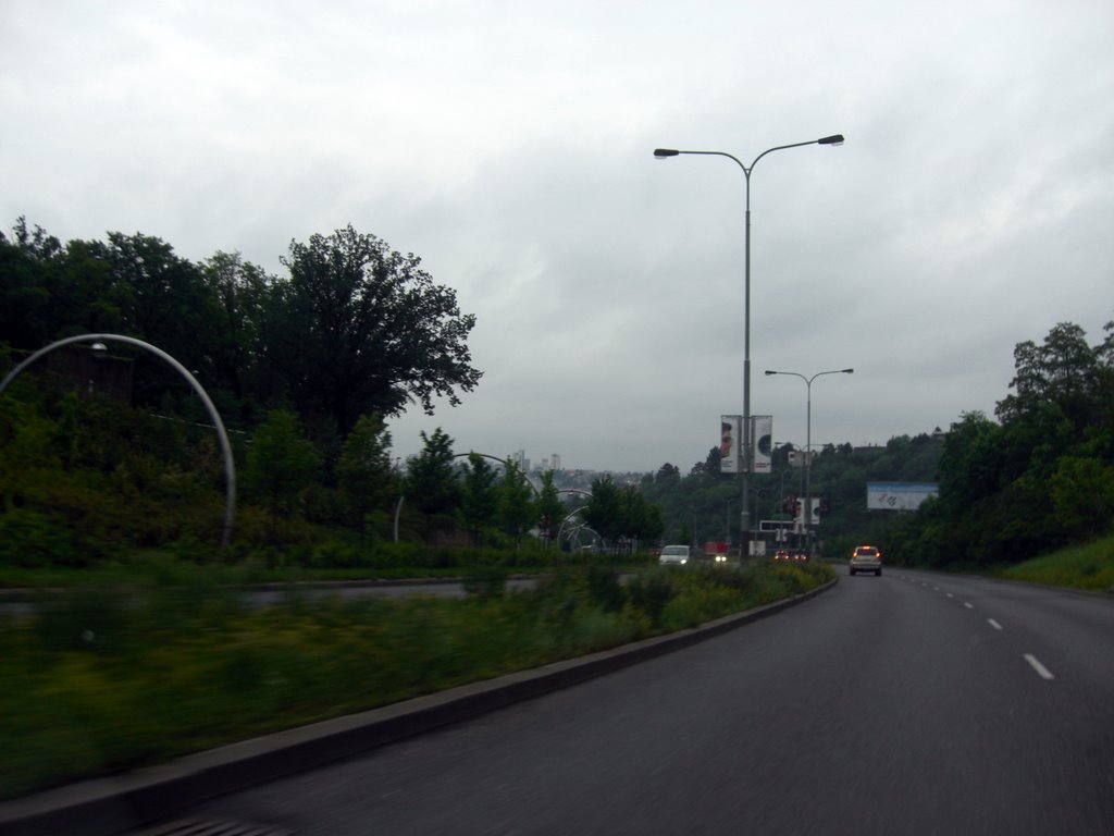 K Barrandovu and tram tracks to the left by makro