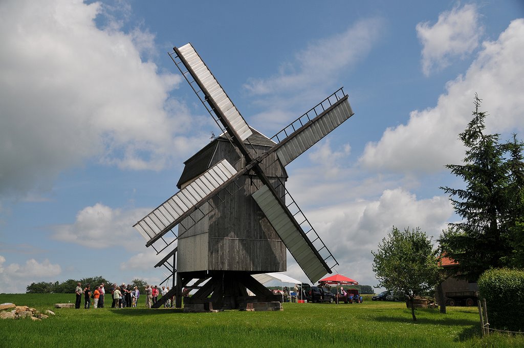 Bockwindmühle Tüngeda zum Mühlentag im Juni 2009 by Harald Rockstuhl