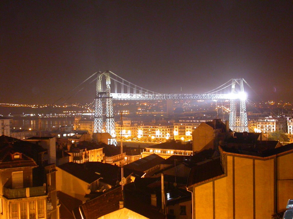 Puente colgante nocturno by nieveslorenzo