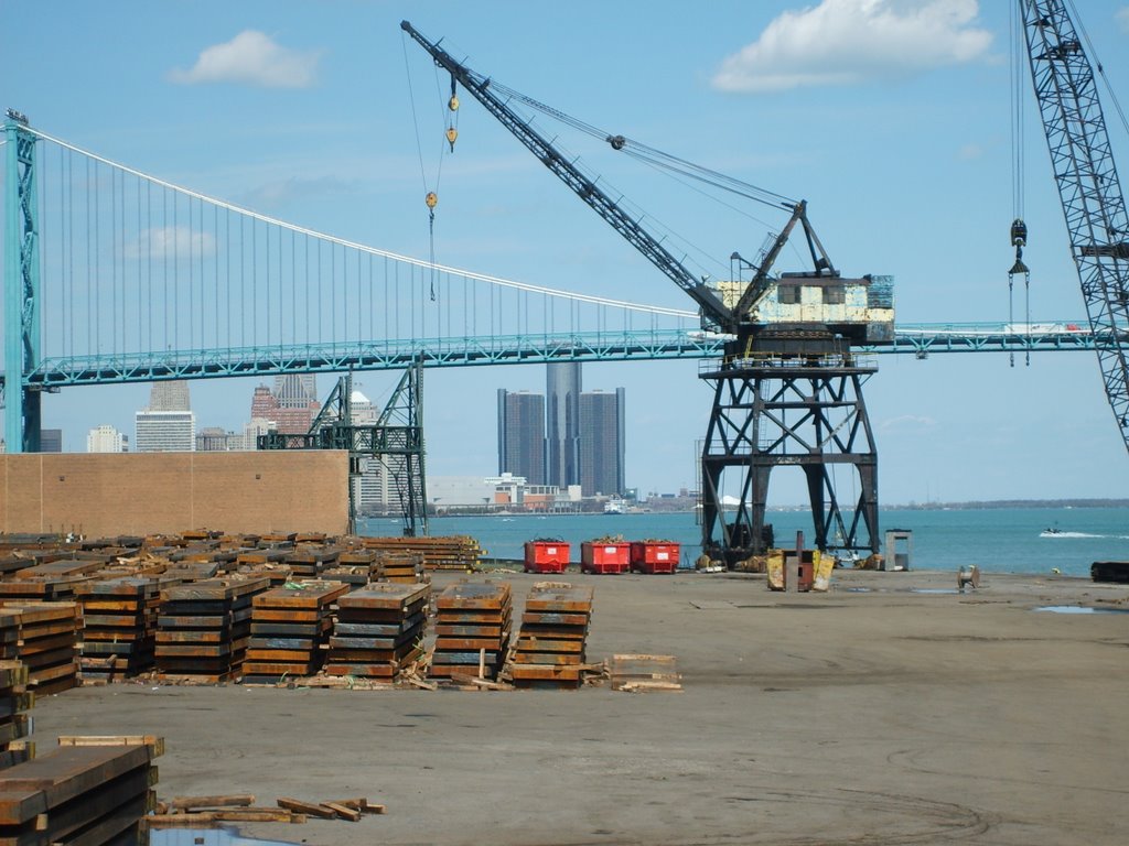 Steel dock Detroit River by napeake