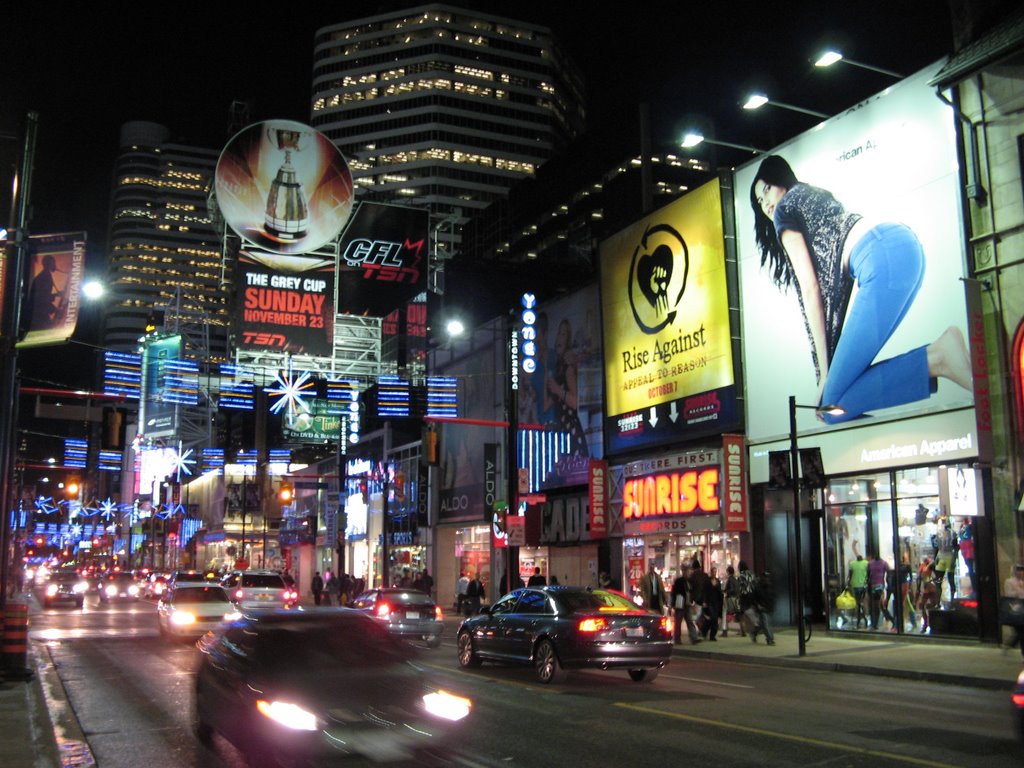 Yonge Street at Gould, just north of Dundas, Toronto by htabor