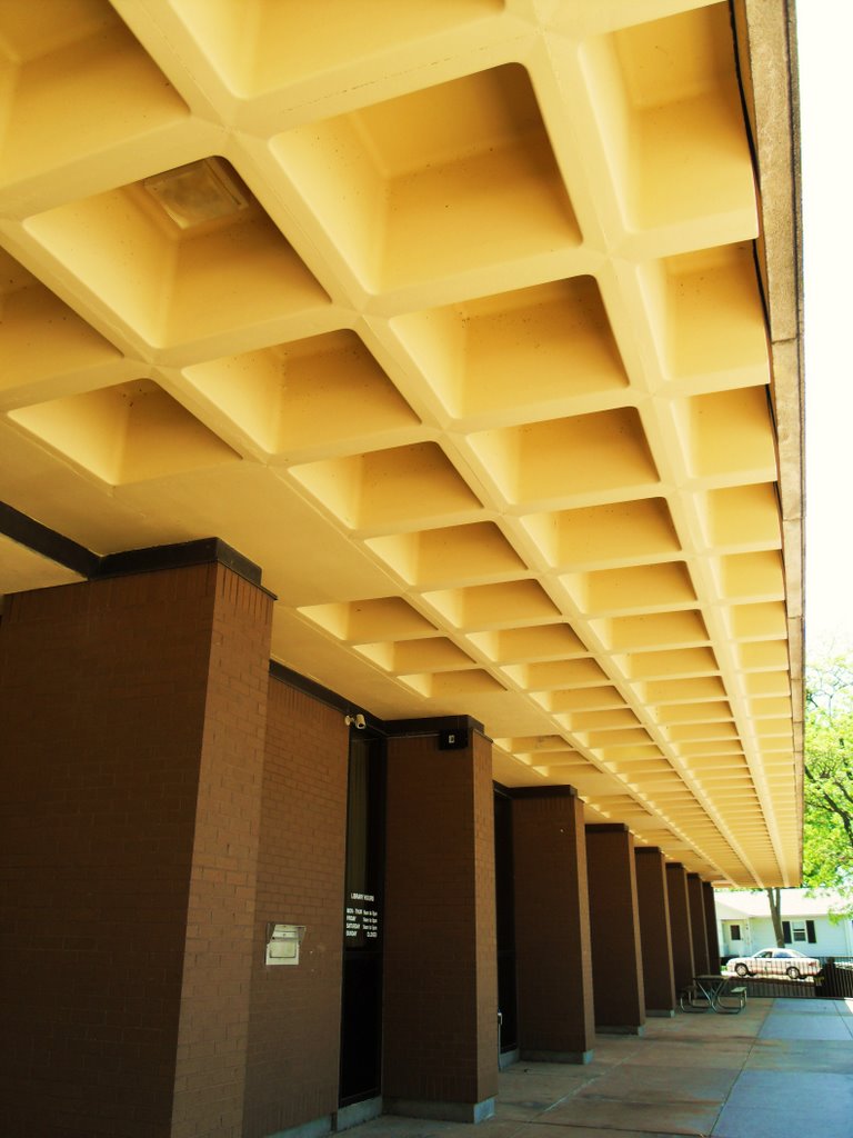 Waffle Ceiling in McMillan Memorial Library by farmbrough