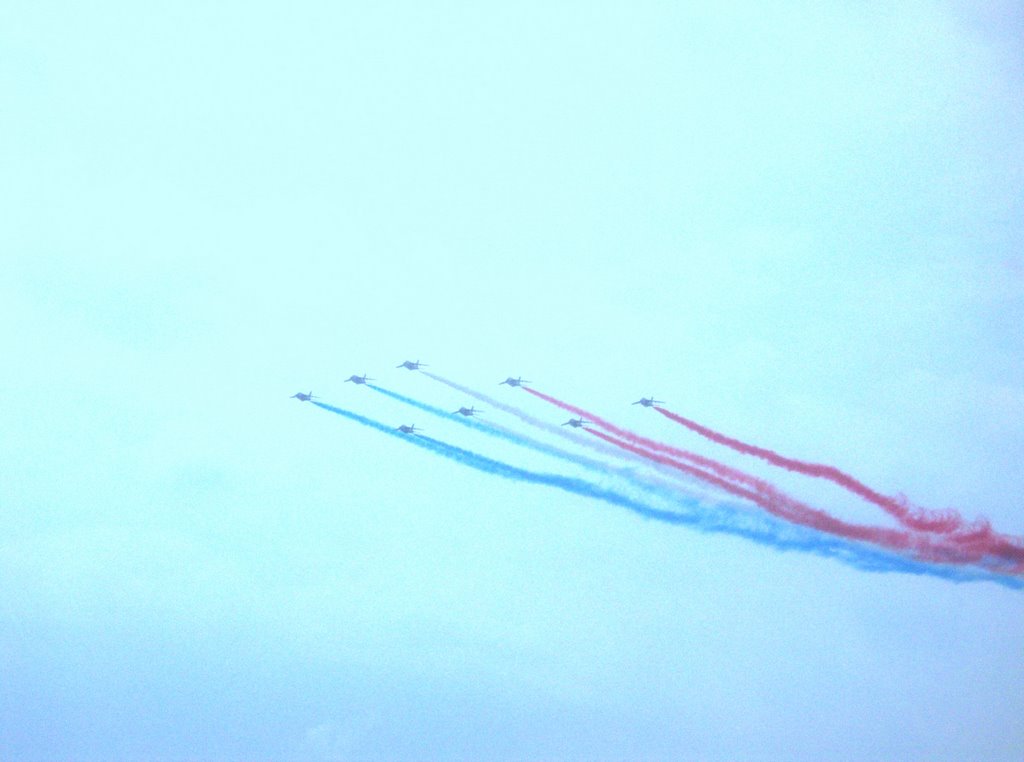 Roma International Air Show 31.05.09 - Patrouille de France - 8 Alfa Jet by Bepix (Giuseppe de G…