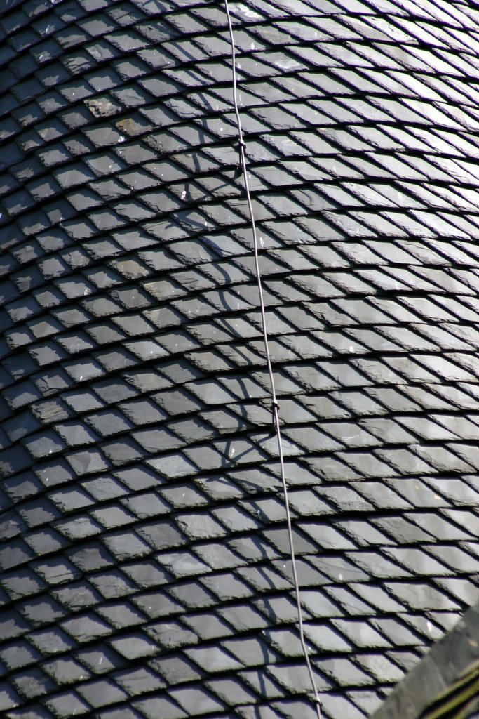 Karlstejn - roof from black shale stone by Jan Madaras - outlan…