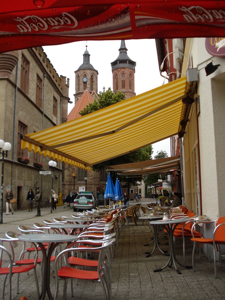 Eiscafé Colosseum und Johanniskirchturm by Mathias Preis