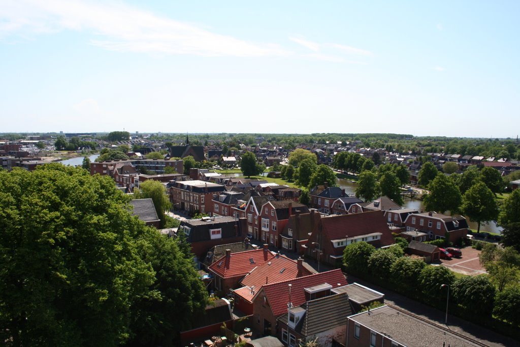 Foto genomen van uit reuzenrad kermis Delfzijl by Auko Mensinga