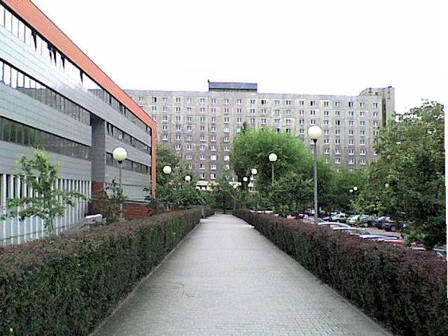 View to the west on foreign student's building called Babel Tower by haryscience