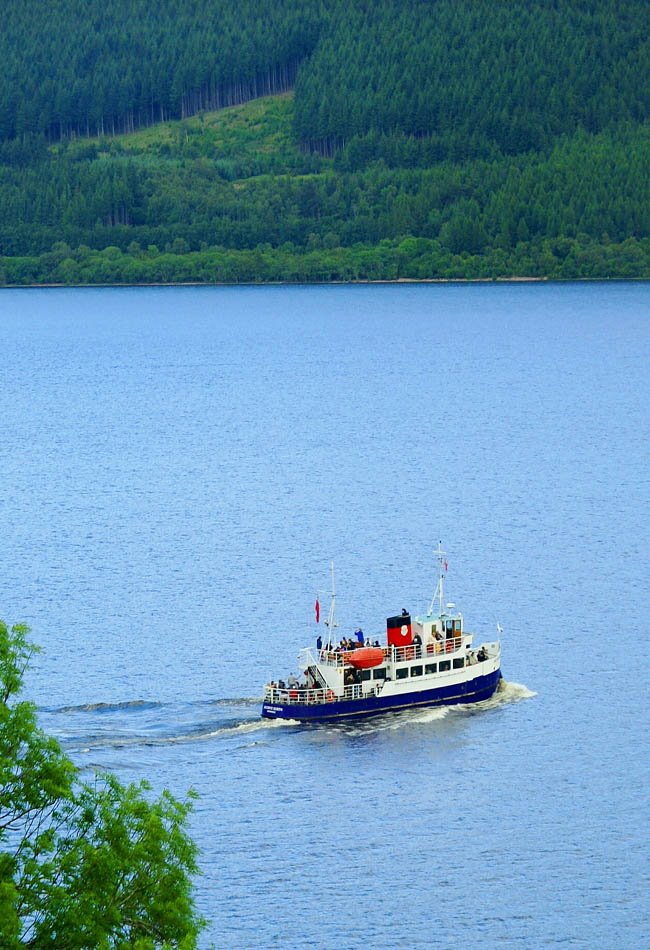 Tour Boat on Loch Ness, Scotland. by Chuckels