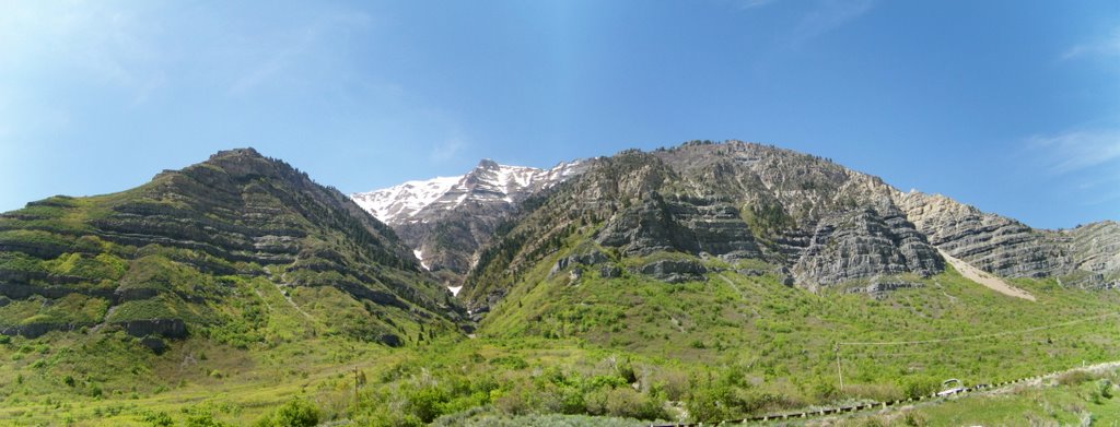 Wasatch Mountains opposite Bridal Veil Falls by Layne Parmenter