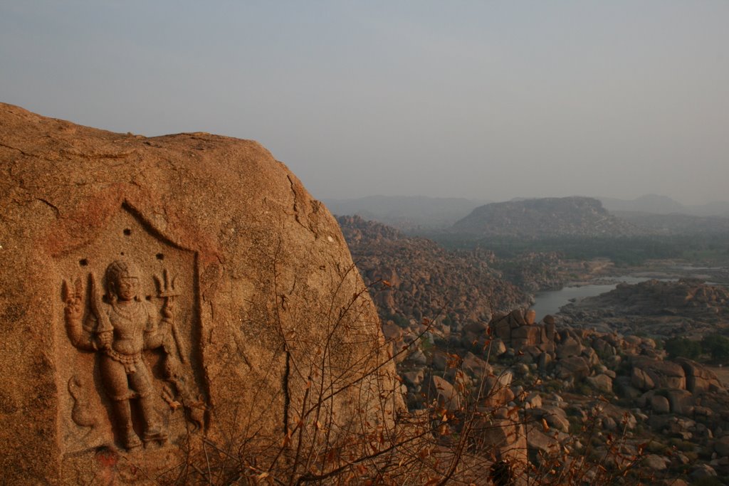 Rock carving, Hampi by Anna Winterbottom