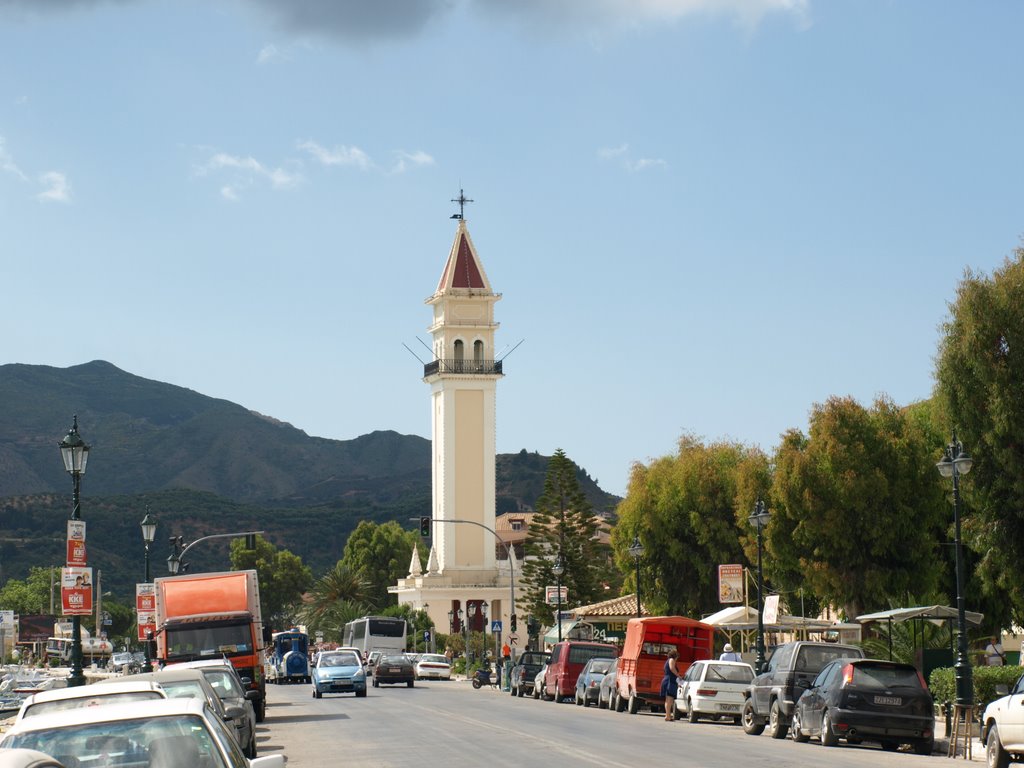 Agios Dionysios Church Tower, Zakynthos Town by Brian Brady