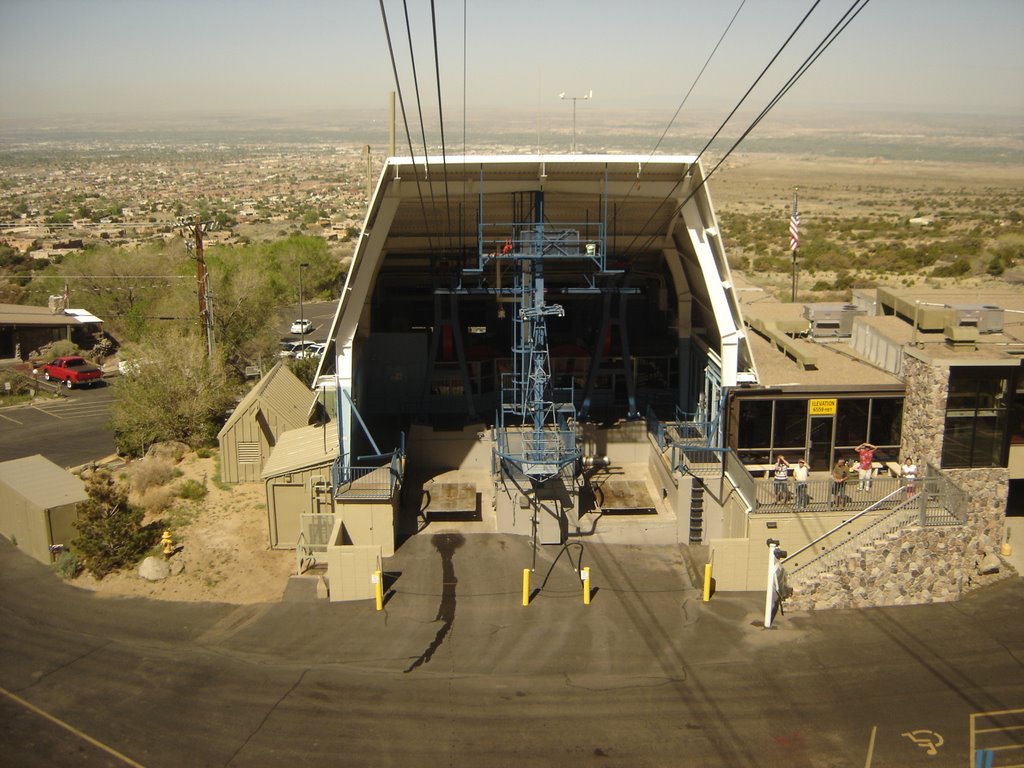 Sandia Peak Tramway, the lower station. by finnjf