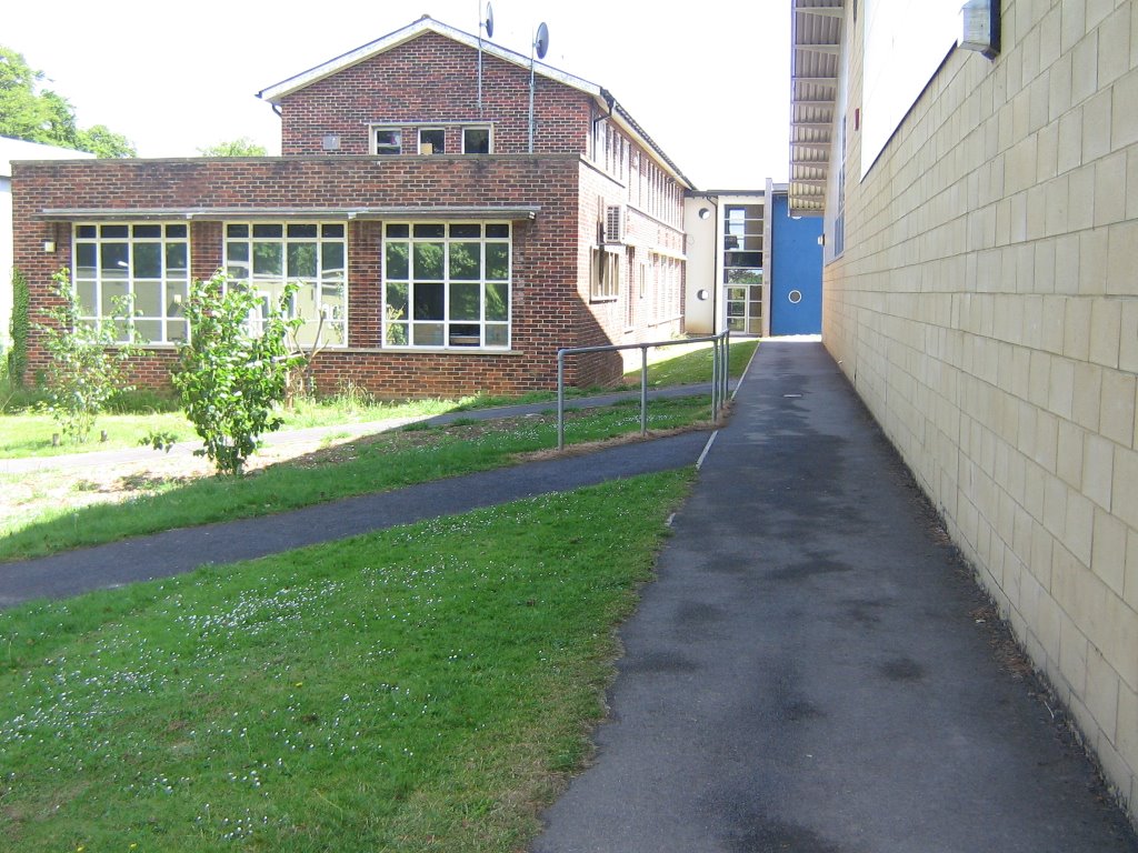 The dark grey footpath, right outside the Gym by Robert'sGoogleEarthPictures