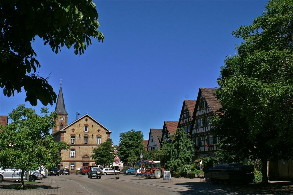 Ölbronn - Steinbeisstraße + Rathaus by Augenstein