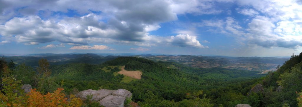 Panorama from Sitno hill cliff by Karsten Ivan