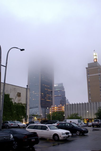 Modis Tower In Fog by HDworldmedia