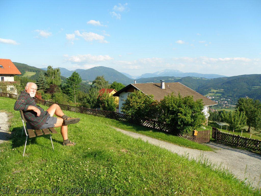 Látkép; Schneeberg 2076-m a St.Corona am Wechsel-ről by Gyula frőhlich