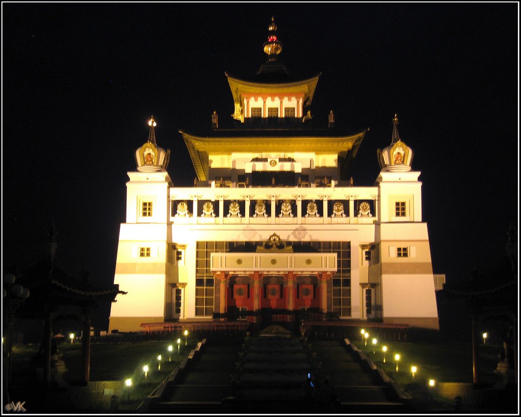 The Golden Temple at night, Elista, Kalmykia, June 2009 by vad-ak vad