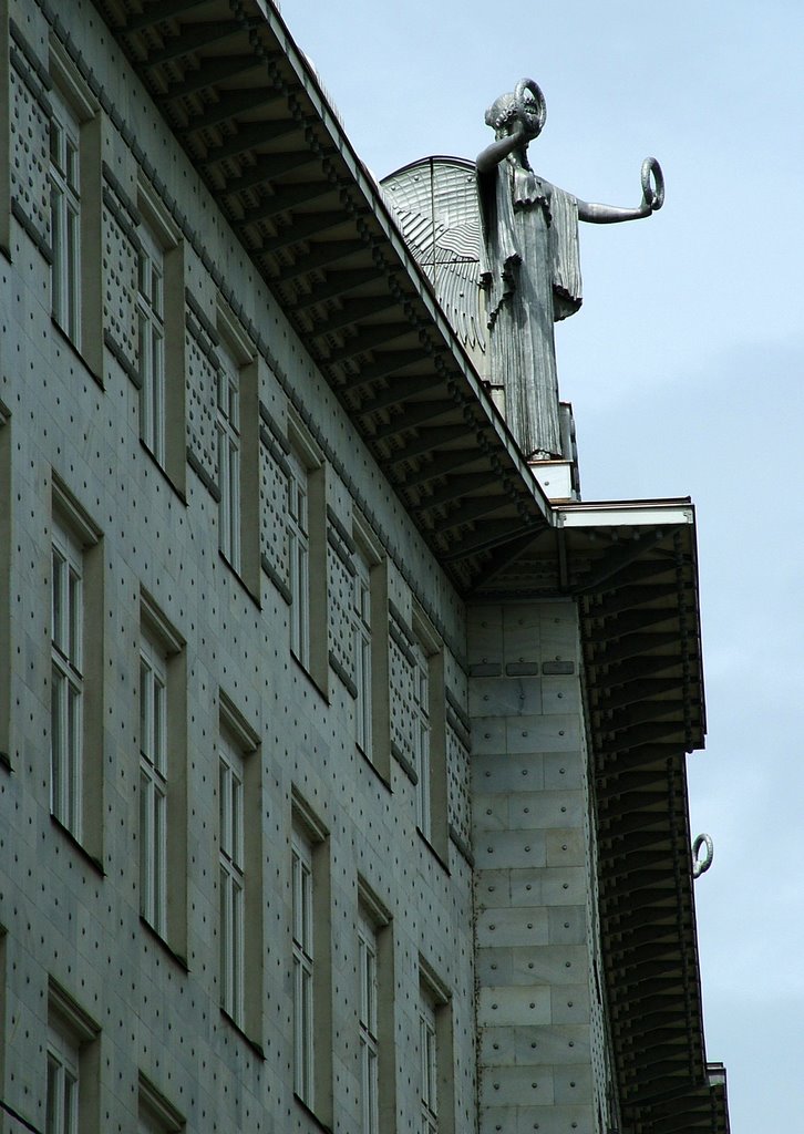 Detail of Fassade of Post Office Savings Bank by Oliver Wahler