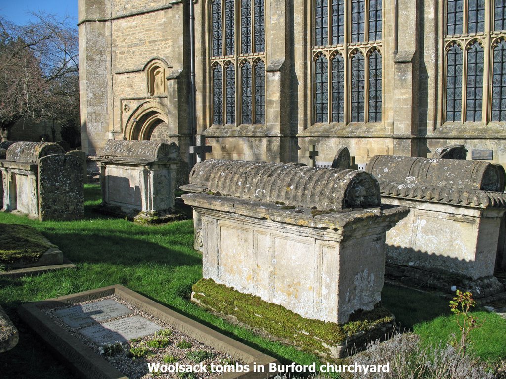 Woolsack tombs in Burford churchyard by Collin West